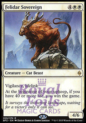 **1x FOIL Felidar Sovereign** BFZ MTG Battle for Zendikar Rare MINT white