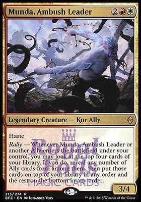 Munda Ambush Leader 2x FOIL BFZ MTG Battle for Zendikar Rare MINT red white
