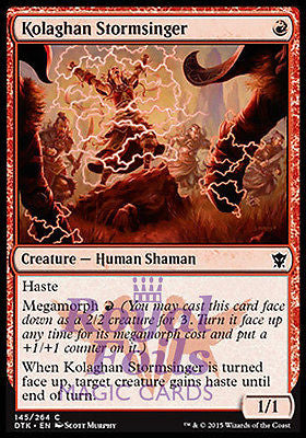 Kolaghan Stormsinger 4x FOIL DTK MTG Dragons of Tarkir Common MINT red