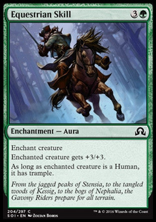 Equestrian Skill 4x FOIL SOI MTG Shadows Over Innistrad Common MINT green