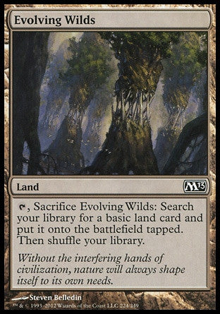 Evolving Wilds 4x FOIL MTG M13 Core Set Common MINT land