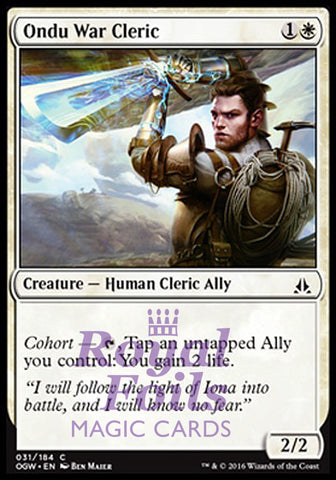 Ondu War Cleric 4x FOIL OGW MTG Oath of the Gatewatch Common MINT white