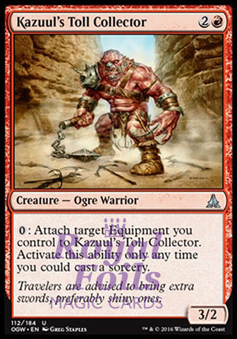 Kazuul's Toll Collector 2x FOIL OGW MTG Oath of the Gatewatch Uncommon MINT red