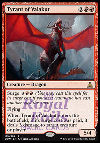 Tyrant of Valakut 2x FOIL OGW MTG Oath of the Gatewatch Rare MINT red