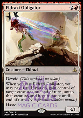 **1x FOIL Eldrazi Obligator** OGW MTG Oath of the Gatewatch Rare MINT red