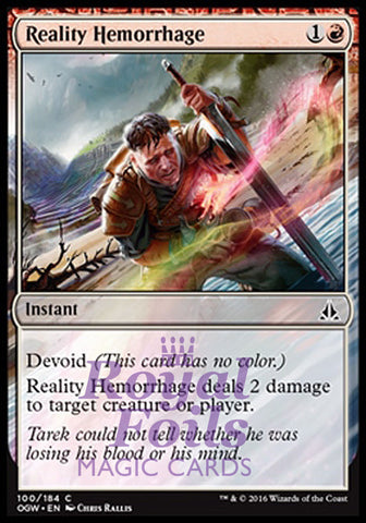 Reality Hemorrhage 4x FOIL OGW MTG Oath of the Gatewatch Common MINT red