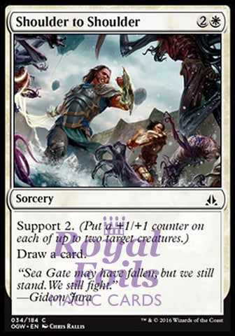 **4x FOIL Shoulder to Shoulder** OGW MTG Oath of the Gatewatch Common MINT white