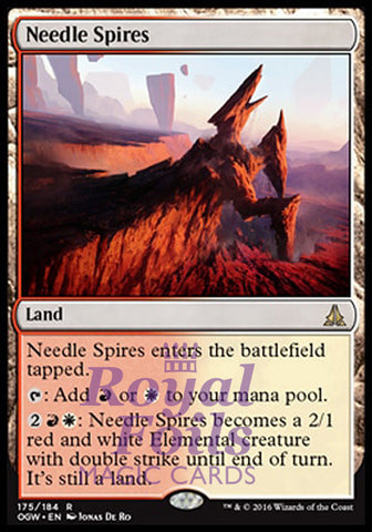 Needle Spires 1x FOIL OGW MTG Oath of the Gatewatch Rare MINT red white land