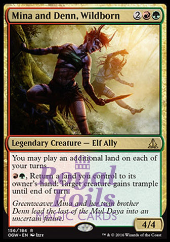 Mina and Denn Wildborn 1x FOIL OGW MTG Oath of the Gatewatch Rare MINT red green