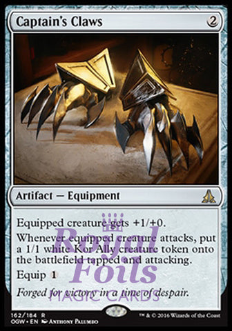 Captain's Claws 2x FOIL OGW MTG Oath of the Gatewatch Rare NM artifact