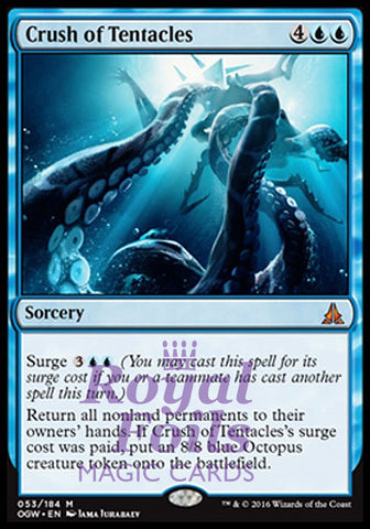 **1x FOIL Crush of Tentacles OGW MTG Oath of the Gatewatch Mythic MINT blue