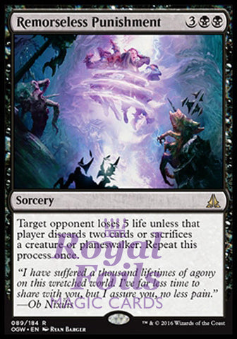 Remorseless Punishment 2x FOIL OGW MTG Oath of the Gatewatch Rare MINT black