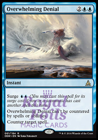 Overwhelming Denial 2x FOIL OGW MTG Oath of the Gatewatch Rare MINT blue