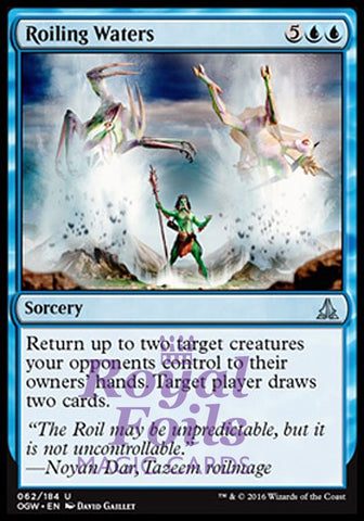 Roiling Waters 4x FOIL OGW MTG Oath of the Gatewatch Uncommon MINT blue