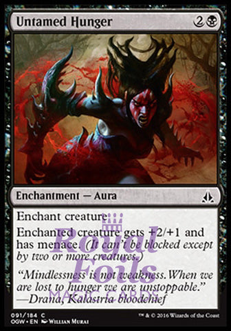Untamed Hunger 4x FOIL OGW MTG Oath of the Gatewatch Common MINT black