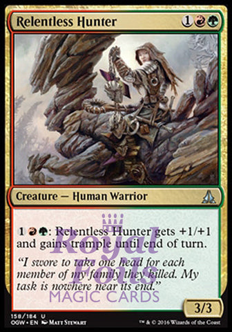 Relentless Hunter 4x FOIL OGW MTG Oath of the Gatewatch Uncommon MINT red green