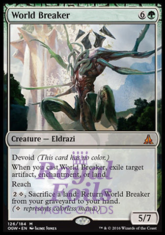 World Breaker 1x FOIL OGW MTG Oath of the Gatewatch Mythic MINT green
