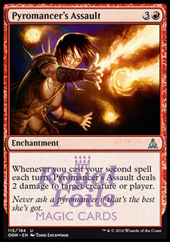 Pyromancer's Assault 2x FOIL OGW MTG Oath of the Gatewatch Uncommon MINT red