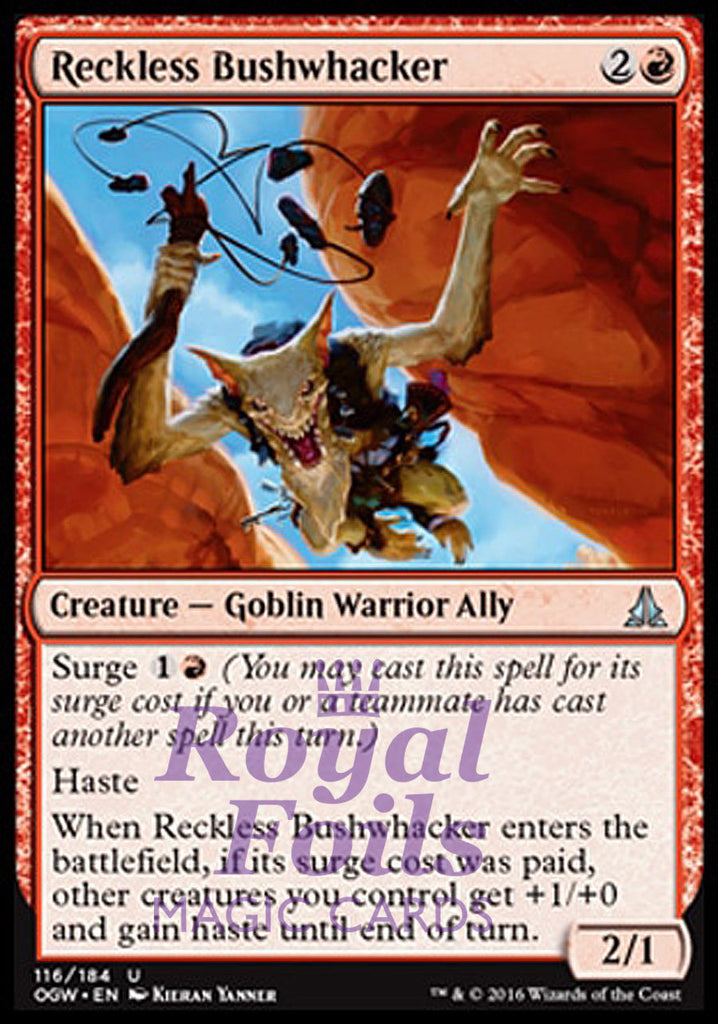**1x FOIL Reckless Bushwhacker OGW MTG Oath of the Gatewatch Uncommon MINT red