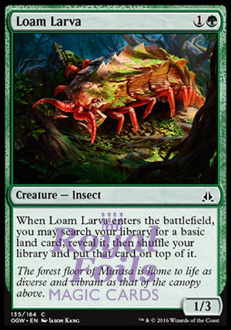 **4x FOIL Loam Larva** OGW MTG Oath of the Gatewatch Common 3 MT 1 VF green