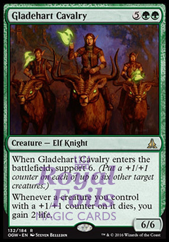 Gladehart Cavalry 2x FOIL OGW MTG Oath of the Gatewatch Rare MINT green