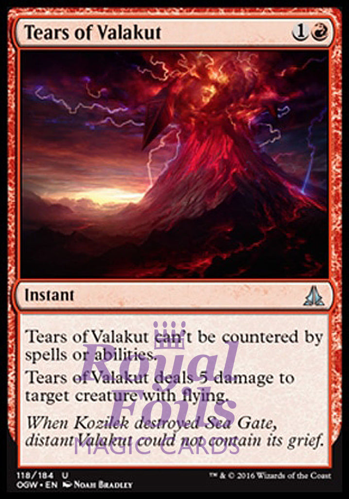 **2x FOIL Tears of Valakut OGW MTG Oath of the Gatewatch Uncommon MINT red