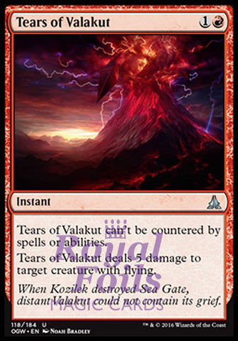 Tears of Valakut 2x FOIL OGW MTG Oath of the Gatewatch Uncommon MINT red