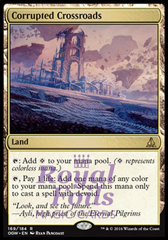 Corrupted Crossroads 2x FOIL OGW MTG Oath of the Gatewatch Rare MINT land