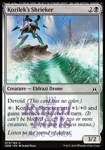 Kozilek's Shrieker 4x FOIL OGW MTG Oath of the Gatewatch Common MINT black
