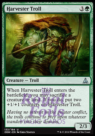 Harvester Troll 4x FOIL OGW MTG Oath of the Gatewatch Uncommon MINT green