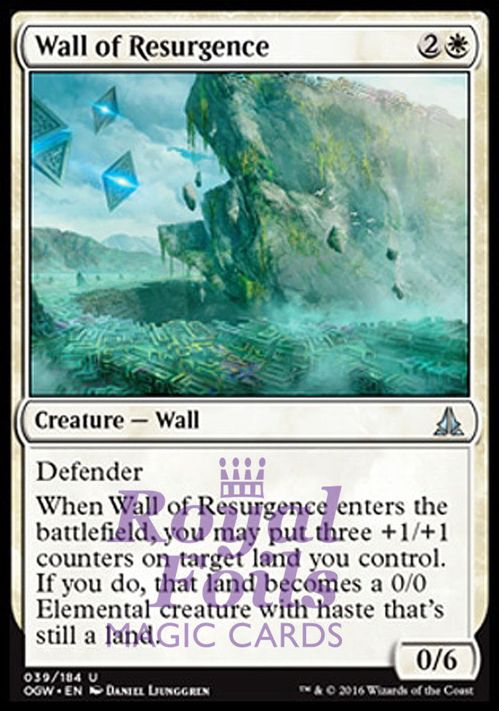 **2x FOIL Wall of Resurgence** OGW MTG Oath of the Gatewatch Uncommon MINT white