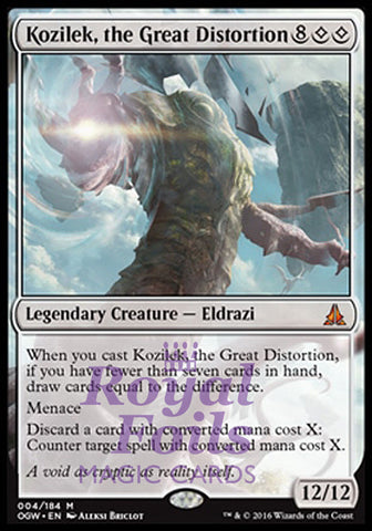 Kozilek the Great Distortion 1x FOIL OGW MTG Oath of the Gatewatch Mythic MINT