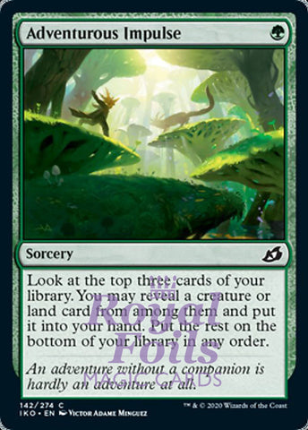 Adventurous Impulse 4x FOIL IKO MTG Ikoria Common MINT green