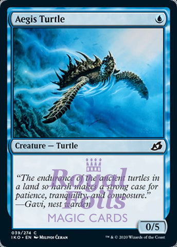 **4x FOIL Aegis Turtle** IKO MTG Ikoria Common MINT blue