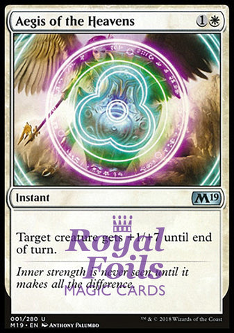 Aegis of the Heavens 2x FOIL M19 MTG Core Set 2019 Uncommon MINT white