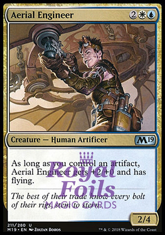 Aerial Engineer 4x FOIL M19 MTG Core Set 2019 Uncommon MINT white blue