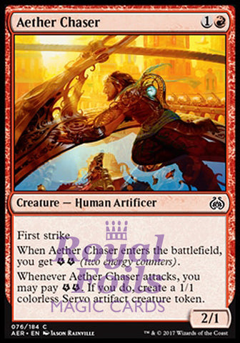 Aether Chaser 4x FOIL AER MTG Aether Revolt Common MINT red