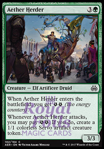 Aether Herder 4x FOIL AER MTG Aether Revolt Common MINT green