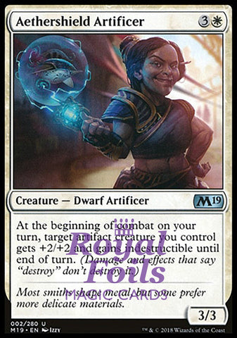 Aethershield Artificer 2x FOIL M19 MTG Core Set 2019 Uncommon MINT white