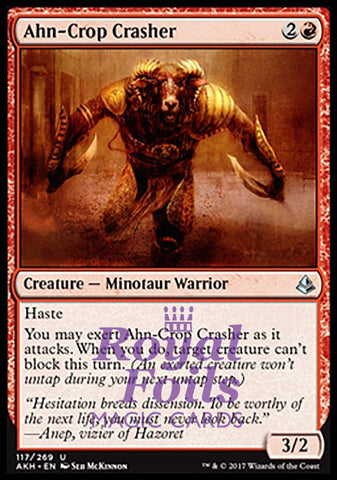 Ahn-Crop Crasher 2x FOIL AKH MTG Amonkhet Uncommon MINT red