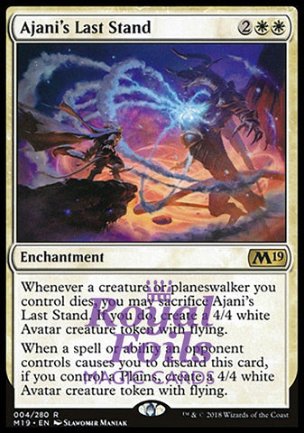 Ajani's Last Stand 2x FOIL M19 MTG Core Set 2019 Rare MINT white