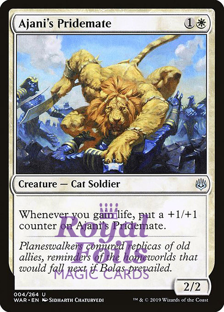Ajani's Pridemate 1x FOIL WAR MTG War of the Spark Uncommon MINT white