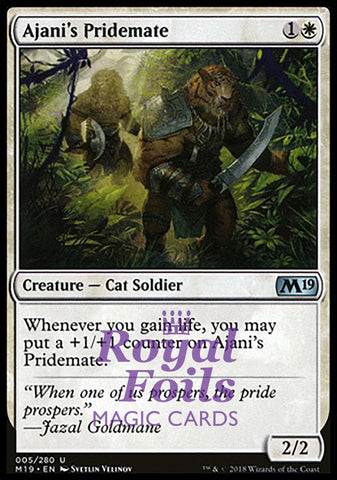 Ajani's Pridemate 2x FOIL M19 MTG Core Set 2019 Uncommon MINT white