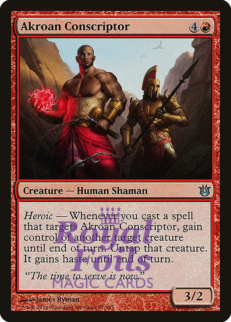 **2x FOIL Akroan Conscriptor** BNG MTG Born of the Gods Uncommon MINT red
