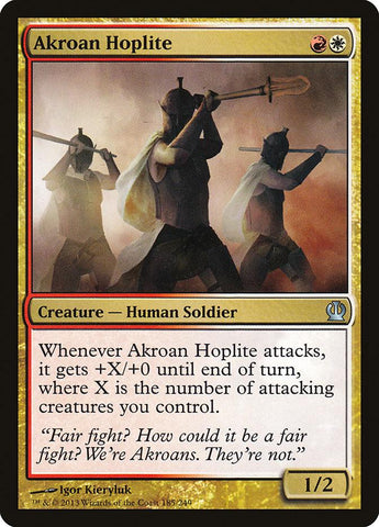 Akroan Hoplite 2x FOIL THS MTG Theros Uncommon MINT red white