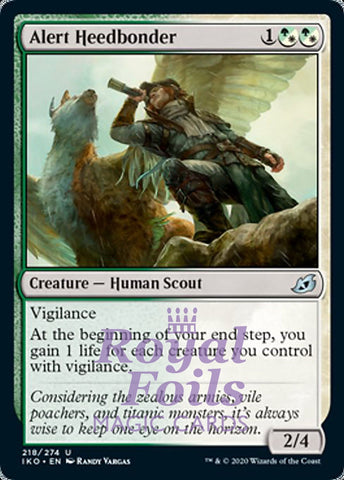Alert Heedbonder 4x FOIL IKO MTG Ikoria Uncommon MINT green white