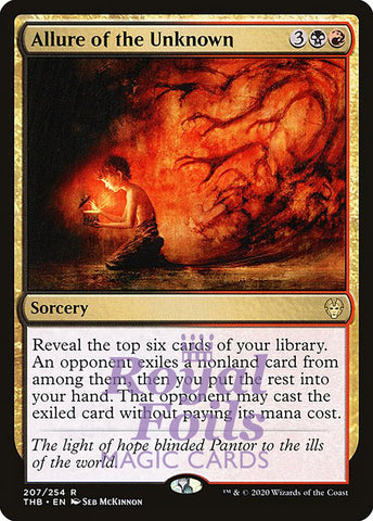 Allure of the Unknown 1x FOIL THB MTG Theros Beyond Death Rare MINT black red