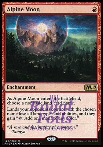 **1x FOIL Alpine Moon** M19 MTG Core Set 2019 Rare MINT red