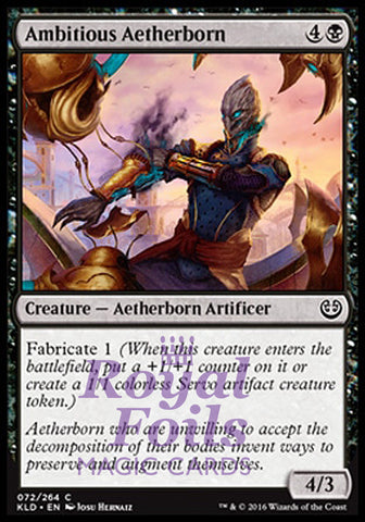 **4x FOIL Ambitious Aetherborn** KLD MTG Kaladesh Common MINT black