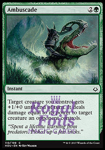 **4x FOIL Ambuscade** HOU MTG Hour of Devastation Common MINT green